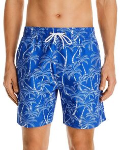 6-дюймовые плавательные шорты с принтом Sano Trunks Surf &amp; Swim Co., синий