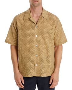 Рубашка с коротким рукавом с геометрическим узором Spacey Sunflower