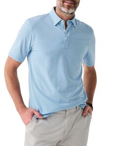 Мужская футболка-поло с коротким рукавом, стандартный крой Faherty