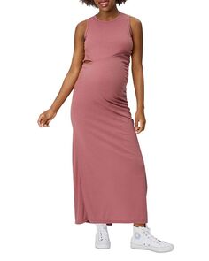 Платье макси в рубчик с вырезами для беременных Stowaway Collection