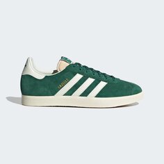 Кроссовки Adidas Gazelle Unisex, темно-зеленый/белый