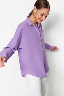 Рубашка TRENDYOLMİLLA, фиолетовый