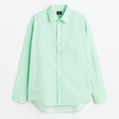 Рубашка H&amp;M Oversized Fit Poplin, светло-зеленый H&M