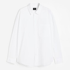 Рубашка H&amp;M Oversized Fit Poplin, белый H&M