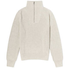 Джемпер A.P.C. Alexane Half Zip Knit, серый