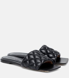 Кожаные сандалии с подкладкой Bottega Veneta, черный