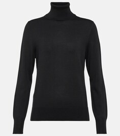 Шелковый свитер с высоким воротником CO, черный