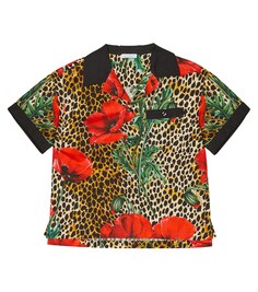 Рубашка из хлопка с принтом Dolce&amp;Gabbana, разноцветный