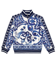 Толстовка Maiolica из хлопкового джерси Dolce&amp;Gabbana, синий