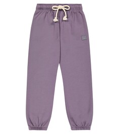 Хлопковые спортивные штаны Mini Frack Face Acne Studios, фиолетовый