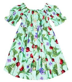 Платье из хлопка с принтом Dolce&amp;Gabbana, разноцветный