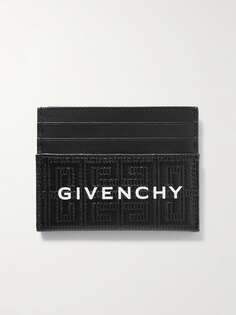 Картхолдер из ткани с покрытием и кожи с логотипом GIVENCHY, черный