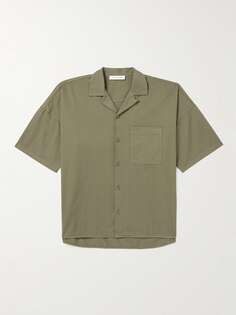 Рубашка PM2-1 Oversized из хлопка и твила с трансформируемым воротником APPLIED ART FORMS, зеленый