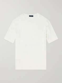 Эластичная льняная футболка THOM SWEENEY, белый