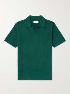 Рубашка поло жаккардовой вязки из хлопка Mr P., зеленый