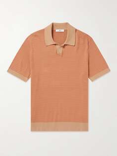 Рубашка-поло из хлопка в полоску Mr P., апельсиновый