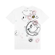Футболка Raf Simons x Smiley Student Drawing Print Big Fit T-Shirt &apos;White&apos;, белый