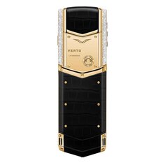 Мобильный телефон Vertu Signature V Black Gold Diamond Iron Black Alligator, черный/золото