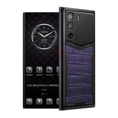 Смартфон Vertu Metavertu Alligator 12Гб/512Гб, 2 Nano-SIM, черный/фиолетовый