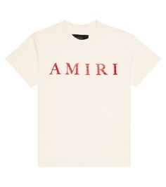 Хлопковая футболка с логотипом Amiri, белый