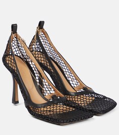 Туфли-лодочки с отделкой из эластичной кожи Bottega Veneta, черный