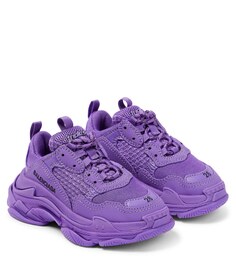 Кроссовки Triple S Balenciaga Kids, фиолетовый