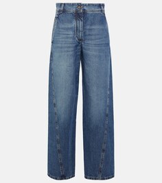 Мешковатые расклешенные джинсы BRUNELLO CUCINELLI, синий