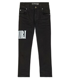 Узкие джинсы с логотипом Amiri, черный