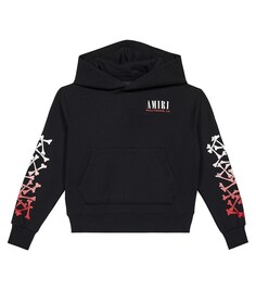 Худи из хлопка с принтом Amiri, черный