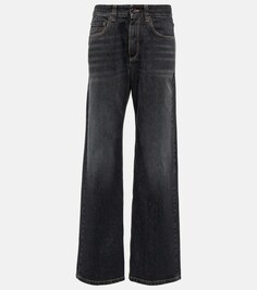 Украшенные широкие джинсы BRUNELLO CUCINELLI, серый