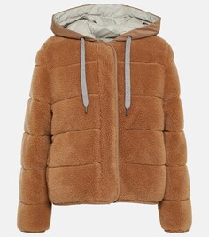 Пуховик из искусственной овчины BRUNELLO CUCINELLI, бежевый