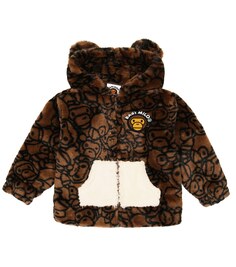 Куртка All Baby Milo из искусственной овчины с принтом BAPE, разноцветный