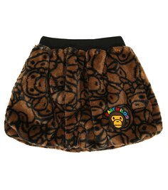 Юбка All Baby Milo из искусственной овчины с принтом BAPE, разноцветный