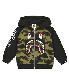 Куртка с капюшоном и принтом из хлопка BAPE, разноцветный