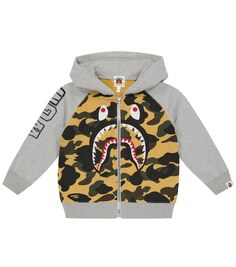 Куртка с капюшоном и принтом из хлопка BAPE, разноцветный