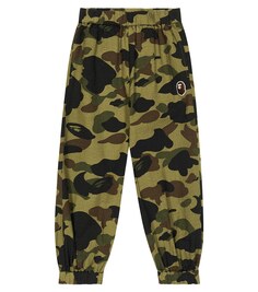 Хлопковые спортивные штаны Bape Camo BAPE, зеленый