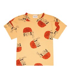 Хлопковая футболка с принтом «Краб-отшельник» Bobo Choses, разноцветный