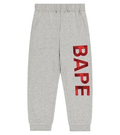 Спортивные брюки из хлопкового джерси с логотипом BAPE, серый
