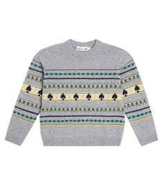 Шерстяной свитер Branco Fair Isle Bonpoint, синий