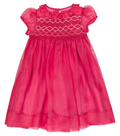Шелковое платье Орели Bonpoint, розовый