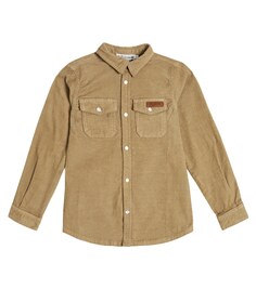 Хлопковая вельветовая рубашка Berlin Bonpoint, коричневый