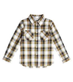 Клетчатая рубашка Altman из хлопкового поплина Bonpoint, разноцветный