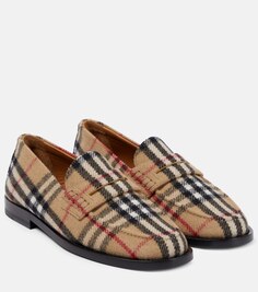 Мокасины в винтажную клетку Burberry, коричневый