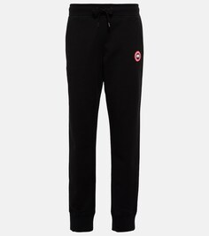 Хлопковые спортивные штаны мускока CANADA GOOSE, черный