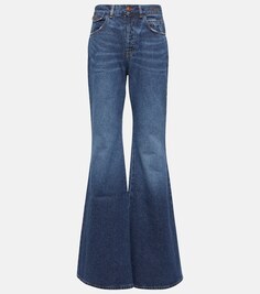 Расклешенные джинсы с высокой посадкой CHLOÉ, синий Chloe
