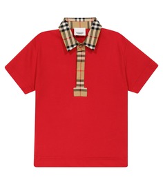 Рубашка поло из хлопка Burberry, красный