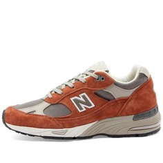 Кроссовки женские New Balance W991PTY Made in UK, оранжевый/серый