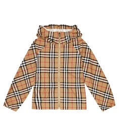 Куртка в винтажную клетку с капюшоном Burberry, бежевый