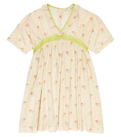 Платье из хлопковой вуали с цветочным принтом Asparagus Caramel, разноцветный
