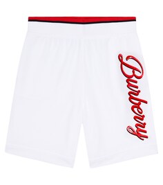 Спортивные шорты с логотипом Burberry, белый